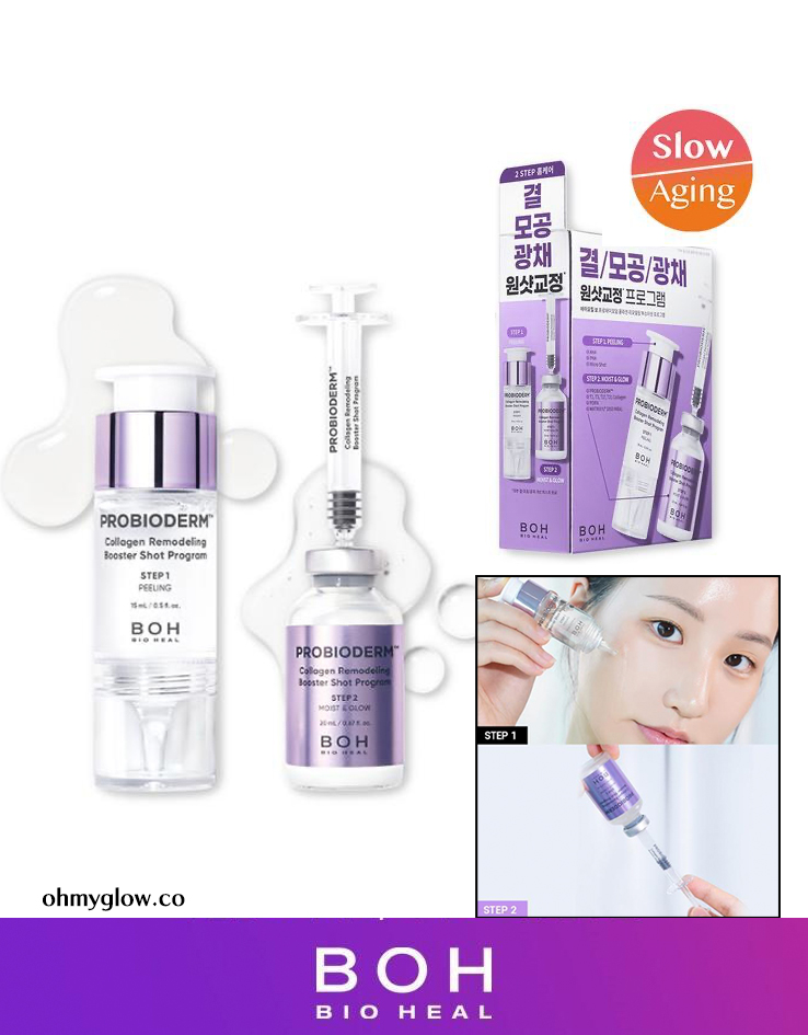 緊緻收毛孔療程～韓國 Bio Heal Boh Probioderm Collagen Remodeling Booster Shot Program 益生菌膠原蛋白微針導入＋PDRN水光緊緻2步精華 - 2件套裝