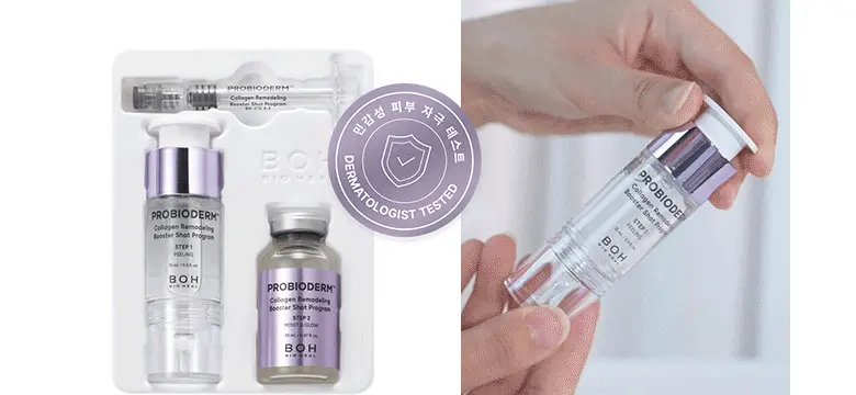 緊緻收毛孔療程~韓國 Bio Heal Boh Probioderm Collagen Remodeling Booster Shot Program 益生菌膠原蛋白微針導入+PDRN水光緊緻2步精華 - 2件套裝