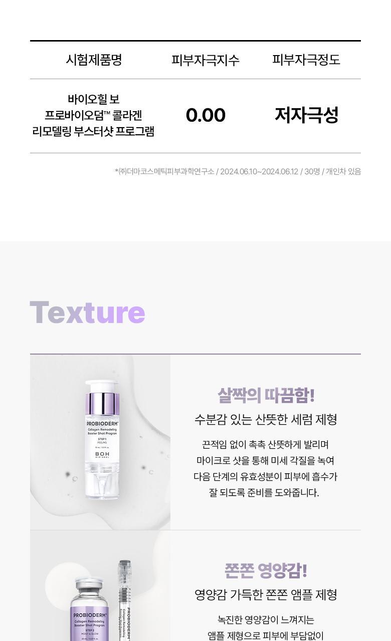 緊緻收毛孔療程~韓國 Bio Heal Boh Probioderm Collagen Remodeling Booster Shot Program 益生菌膠原蛋白微針導入+PDRN水光緊緻2步精華 - 2件套裝