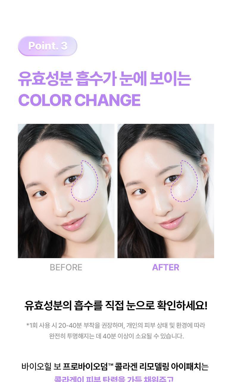 改善眼周5大問題~韓國 Bio Heal Boh Probioderm Collagen Remodeling Eye Patch 益生菌膠原蛋白PDRN緊緻淡紋果凍眼膜 - 60片裝