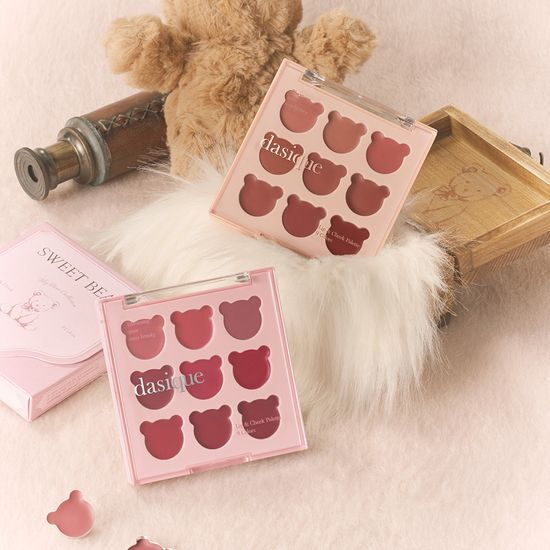My Bear 🐻系列～韓國Dasique Mood Painting Lip & Cheek Palette 唇頰色盤9色小熊盤(#05-06) - 2色選擇