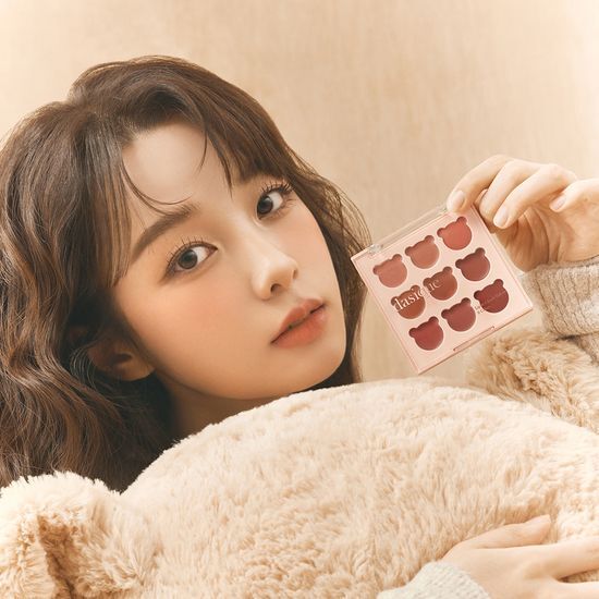 My Bear 🐻系列～韓國Dasique Mood Painting Lip & Cheek Palette 唇頰色盤9色小熊盤(#05-06) - 2色選擇
