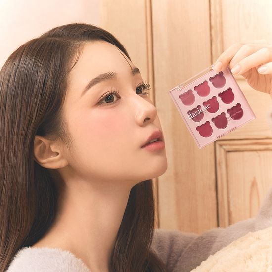 My Bear 🐻系列～韓國Dasique Mood Painting Lip & Cheek Palette 唇頰色盤9色小熊盤(#05-06) - 2色選擇