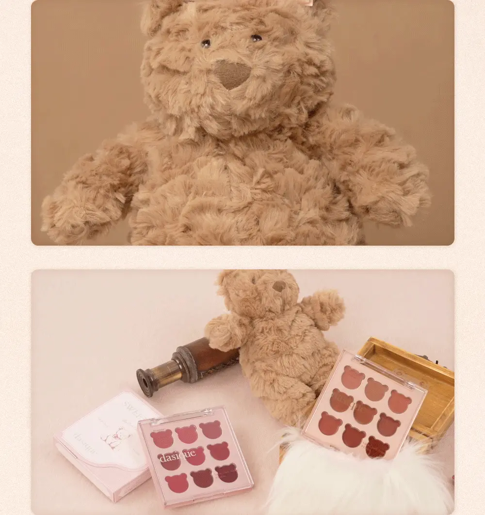 韓國 My Bear 🐻系列～Dasique Mood Painting Lip & Cheek Palette 唇頰色盤9色小熊盤(#05-06) - 2色選擇