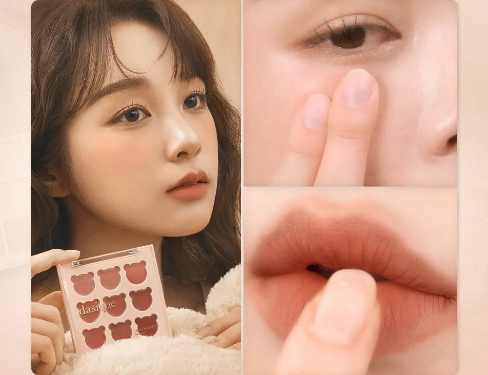 韓國 My Bear 🐻系列～Dasique Mood Painting Lip & Cheek Palette 唇頰色盤9色小熊盤(#05-06) - 2色選擇