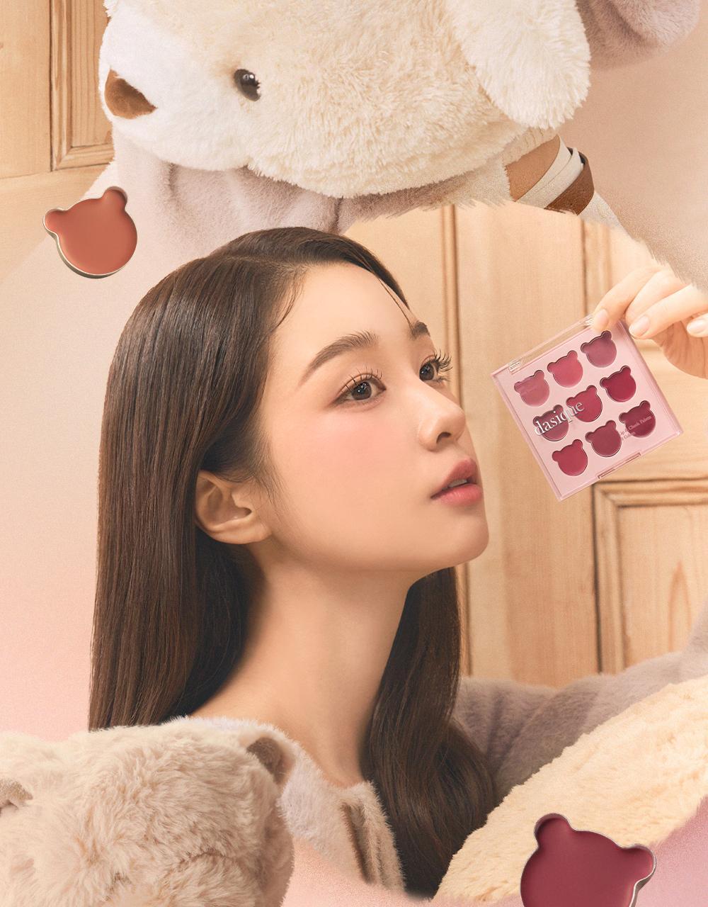 韓國 My Bear 🐻系列～Dasique Mood Painting Lip & Cheek Palette 唇頰色盤9色小熊盤(#05-06) - 2色選擇