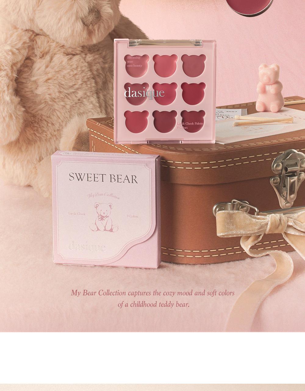 韓國 My Bear 🐻系列～Dasique Mood Painting Lip & Cheek Palette 唇頰色盤9色小熊盤(#05-06) - 2色選擇