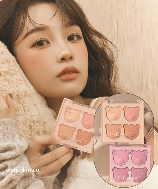 My Bear 🐻系列～韓國 Dasique Blending Mood Cheek 4色胭脂盤(#16-17) - 2色選擇