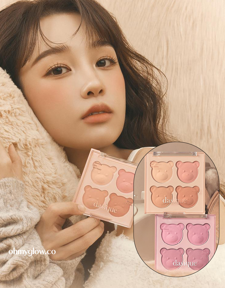 My Bear 🐻系列～韓國 Dasique Blending Mood Cheek 4色胭脂盤(#16-17) - 2色選擇