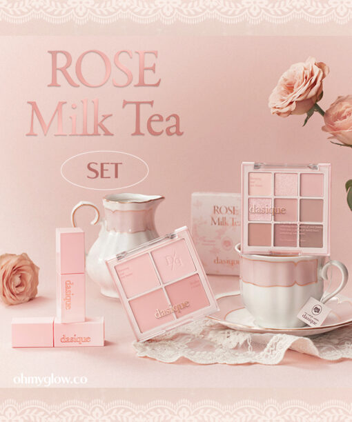 【至抵組合】韓國 Dasique 🌹 Rose Milk Tea 玫瑰奶茶系列☕ 組合優惠 (眼影盤+胭脂盤+唇釉)- 色號自選