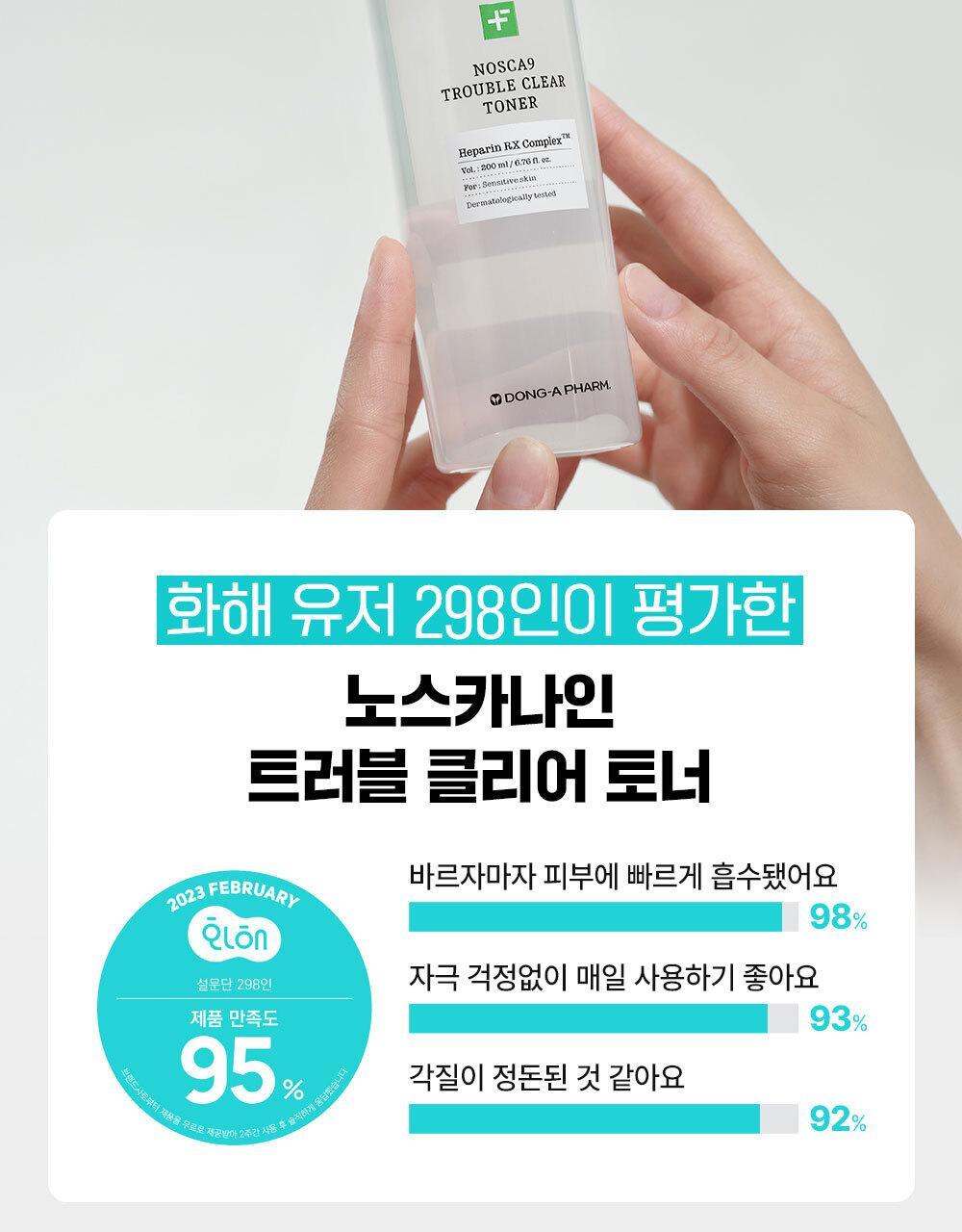 韓國東亞藥廠 FATION Nosca9 Trouble Clear Toner 淨痘鎮靜爽膚水 - 200ml