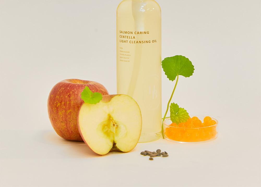 卸妝同時清黑頭～韓國 HEVEBLUE Salmon Caring Centella Llight Cleansing Oil 三文魚子PDRN積雪草輕盈清黑頭卸妝油 - 250ml
