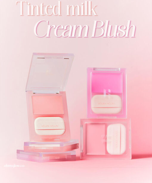 韓國 HOLIKA HOLIKA Tinted milk Cream Blush 奶油胭脂膏連粉撲 - 8色選擇