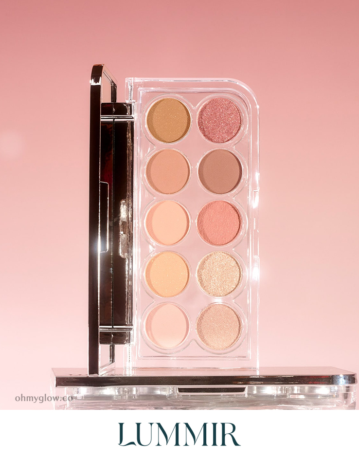 韓國 LUMMIR Light On Eyes Shadow Palette 暖桃橘調10色水光眼影盤 - 7AM Spring Morning