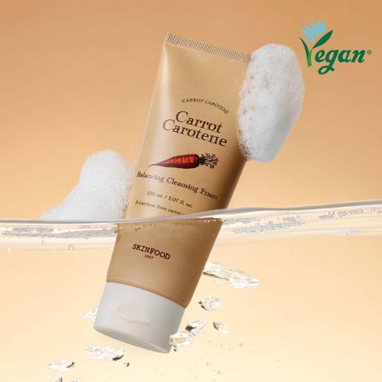 韓國 SkinFood Carrot Carotene Balancing Cleansing Foam 胡蘿蔔溫和泡沫潔面乳 150ml