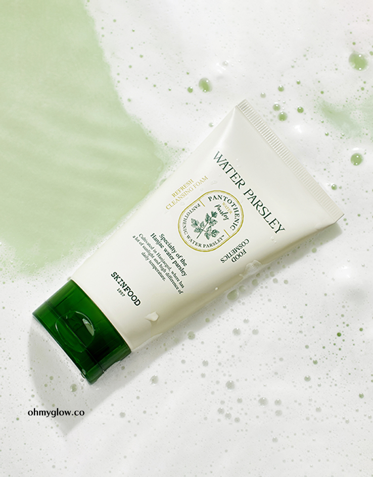 清爽抗痘～Skinfood Pantothenic Water Parsley Refresh Cleansing Foam 水芹菜溫和清爽袪痘泡沫潔面乳 150ml