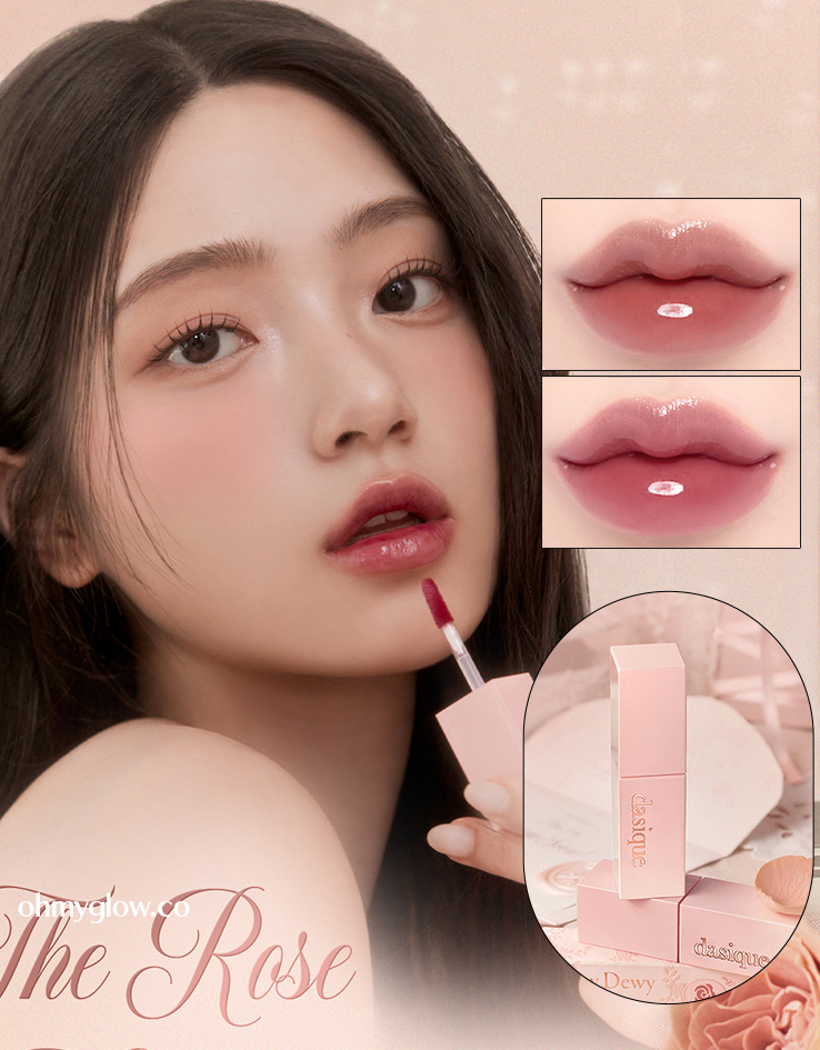 🌹 Rose Milk Tea 玫瑰奶茶系列☕ 韓國 dasique Juicy Dewy Tint 果汁露水鏡面唇釉(#25-26) - 2色選擇