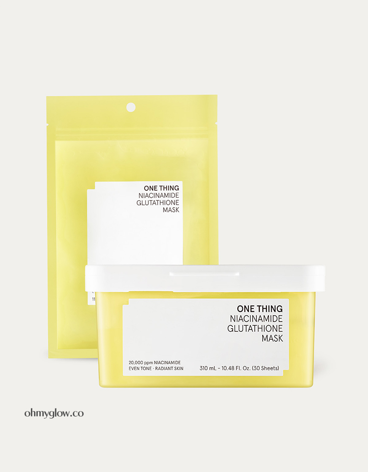 韓國 One Thing Niacinamide Glutathione Mask 維生素B3穀胱甘肽面膜(7片裝/30片裝) - 2選擇擇