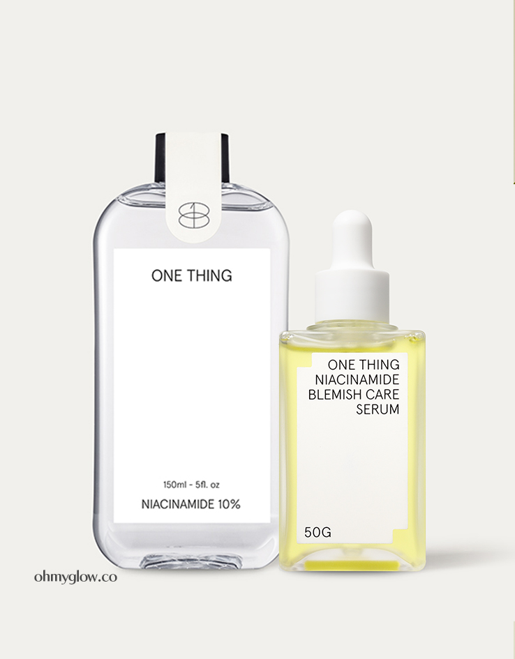 2週去斑去痘印～One Thing Niacinamide Blemish Care Serum 菸鹼醯胺維B美白去斑精華 + 爽膚水 組合
