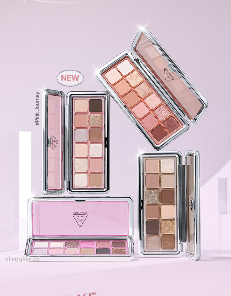 最新Pink Journey色盤！韓國 3CE New Take Eyeshadow Palette 12色眼影盤 - 多色選擇