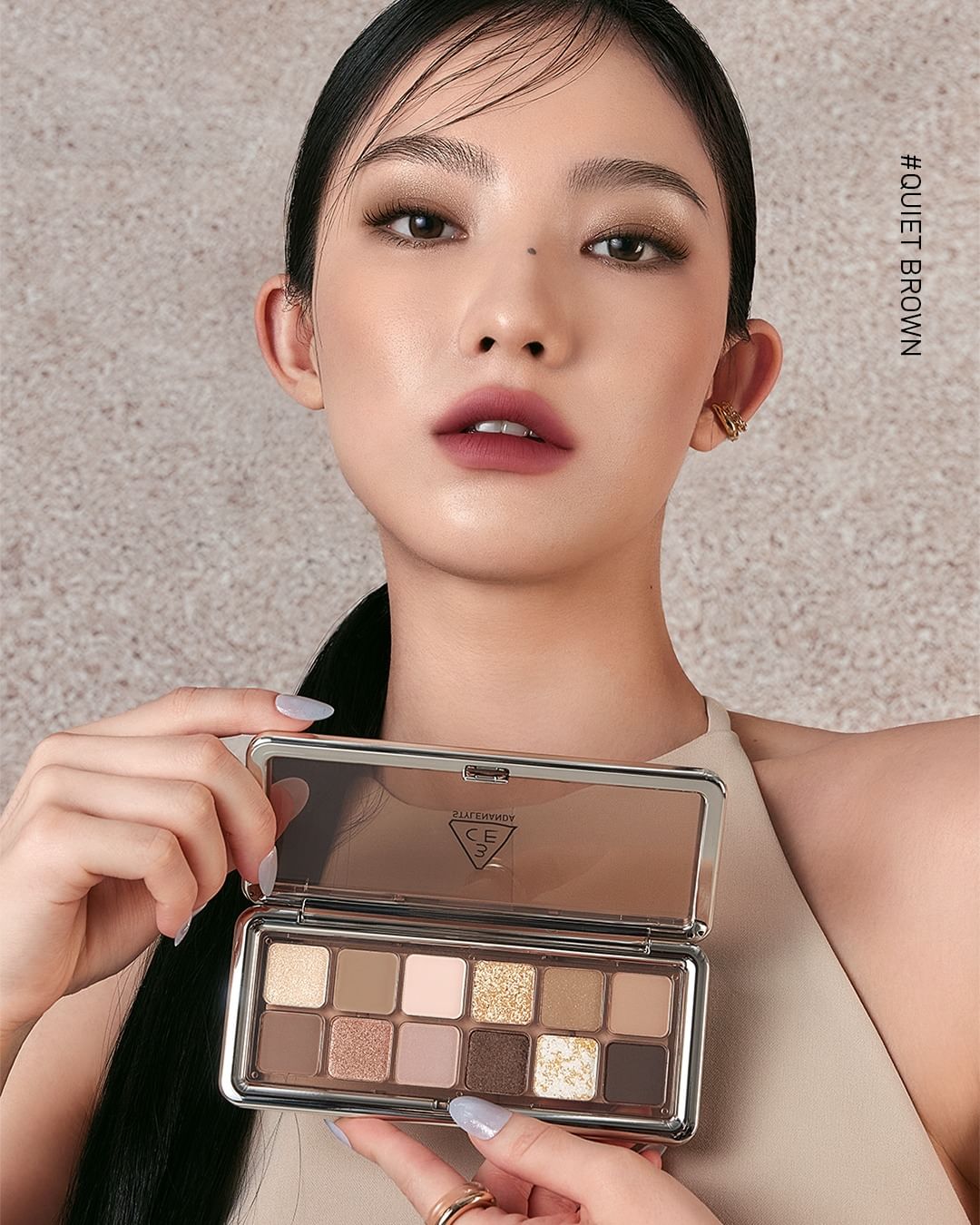 韓國 3CE New Take Eyeshadow Palette 12色眼影盤 - #Quiet Brown