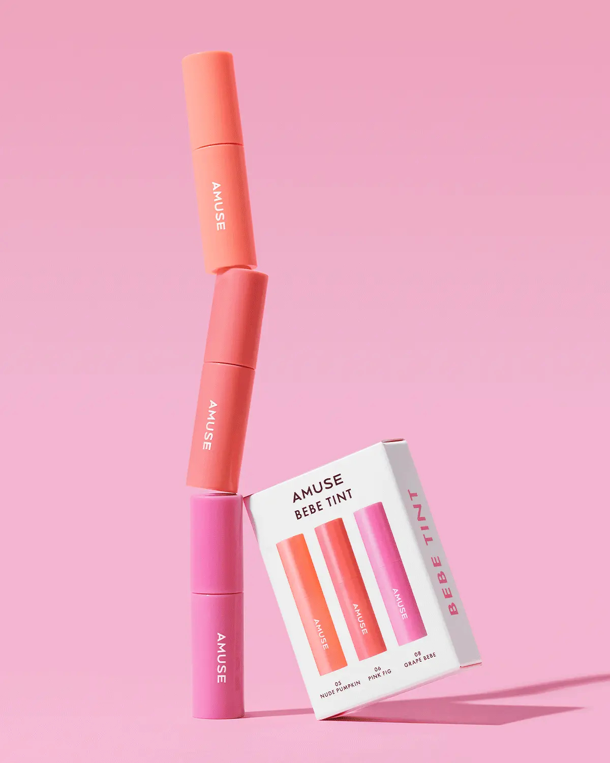 【一套3支mini 小廢包唇釉👶】韓國 AMUSE Mini Bebe Tint Set 豐盈水光嬰兒唇釉3支套裝