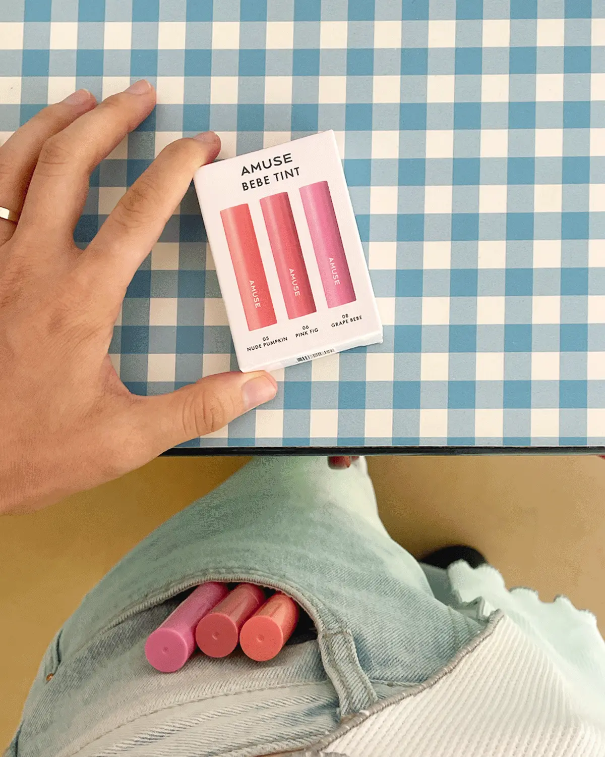 【一套3支mini 小廢包唇釉👶】韓國 AMUSE Mini Bebe Tint Set 豐盈水光嬰兒唇釉3支套裝