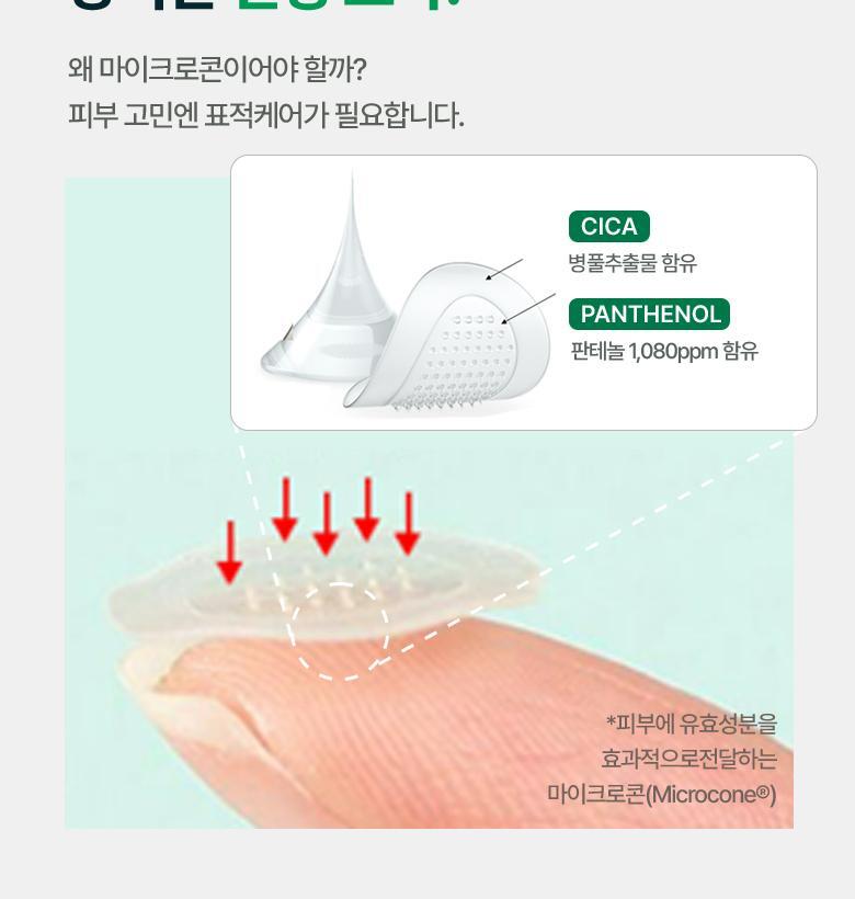 韓國 BioHeal BOH Panthecell Repair Cica Micro Spot Patch 💚泛醇B5積雪草微針導入降紅消敏痘痘貼 9+3片