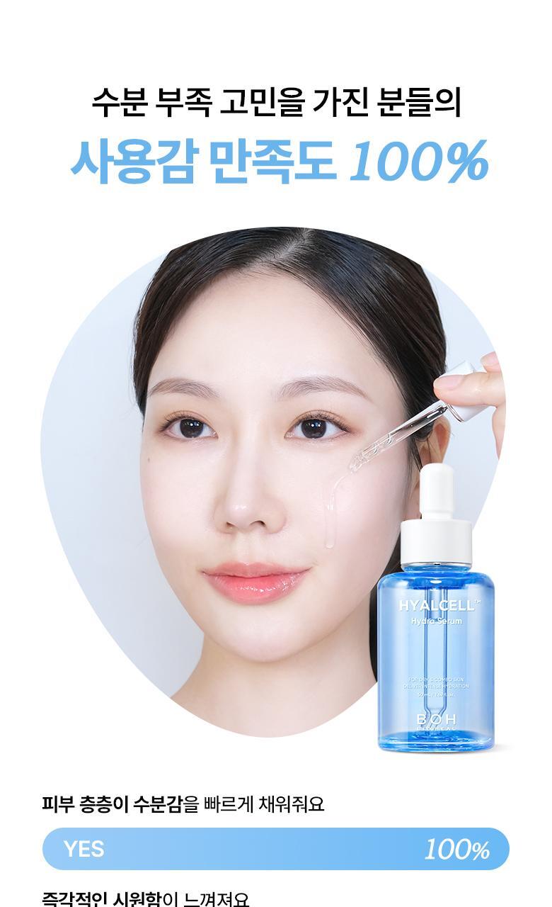20層深度補水💦韓國 BioHeal Boh Hyalcell Hydra Serum 專利Hyalcell 高效第3代納米透明質酸保濕精華 - 50ml
