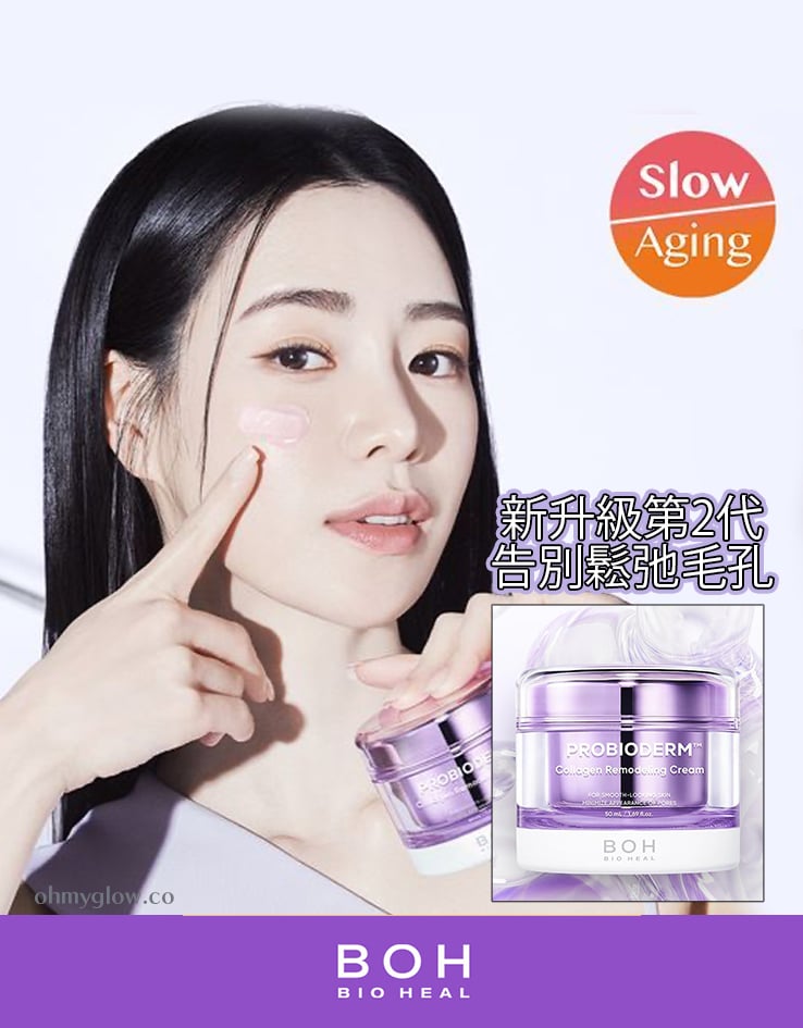 KO毛孔鬆弛下垂～韓國 BioHeal Boh Probioderm Collagen Remodeling Cream 第2代 益生菌膠原蛋白多胜肽重塑緊緻毛孔矯正膠囊面霜 50ml