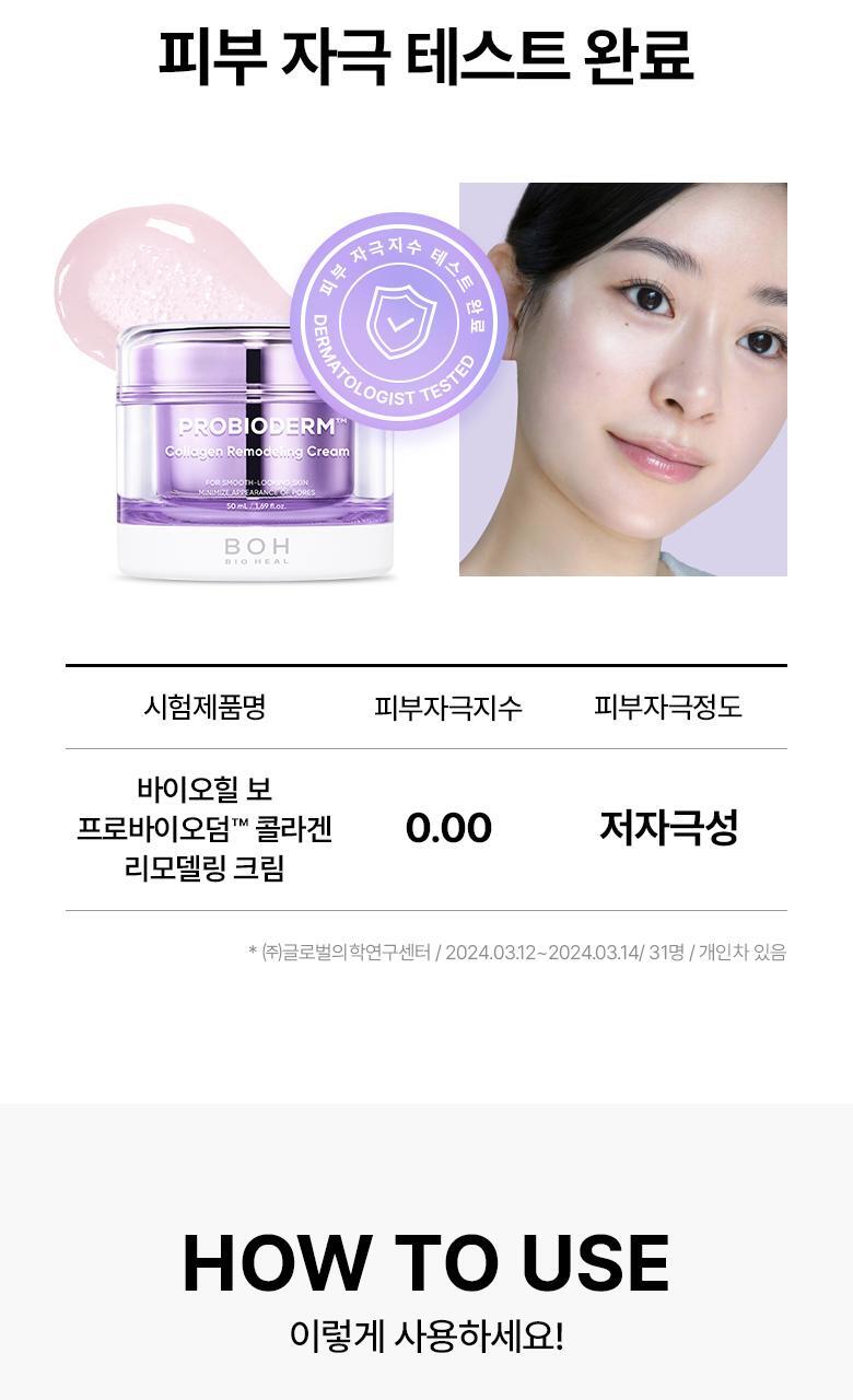 KO毛孔鬆弛下垂~韓國 BioHeal Boh Probioderm Collagen Remodeling Cream 第2代 益生菌膠原蛋白多胜肽重塑緊緻毛孔矯正膠囊面霜 50ml