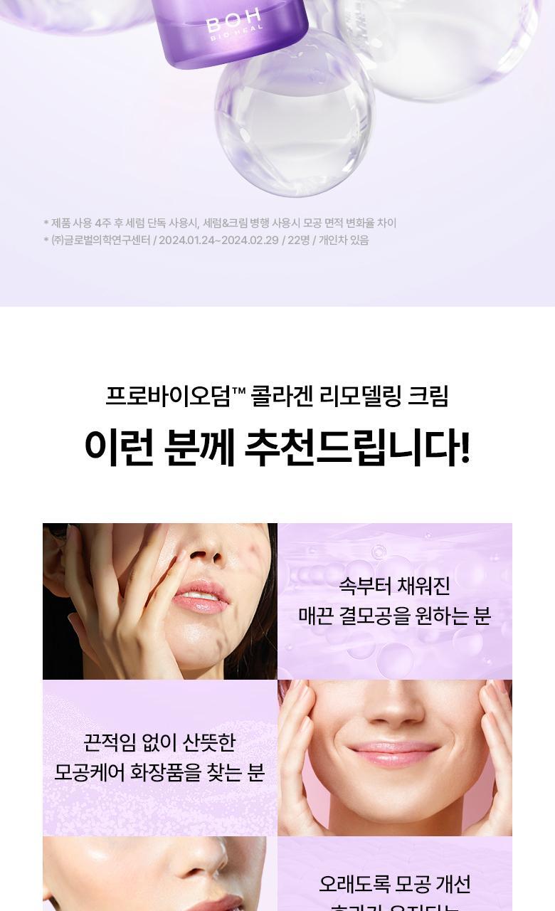 KO毛孔鬆弛下垂~韓國 BioHeal Boh Probioderm Collagen Remodeling Cream 第2代 益生菌膠原蛋白多胜肽重塑緊緻毛孔矯正膠囊面霜 50ml