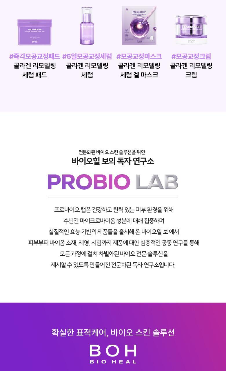 KO毛孔鬆弛下垂~韓國 BioHeal Boh Probioderm Collagen Remodeling Cream 第2代 益生菌膠原蛋白多胜肽重塑緊緻毛孔矯正膠囊面霜 50ml