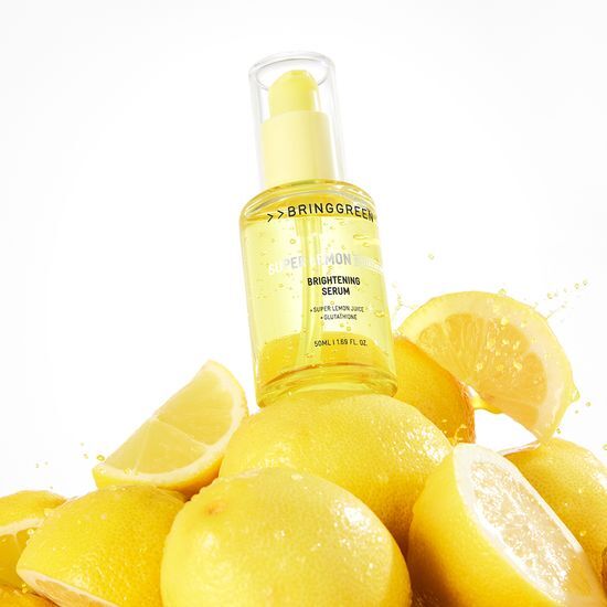 【送夜間維他命活化劑 】韓國 Bring Green Super Lemon Glutathione Brightening Serum 50ml (+Night Activator 3g) 🍋高濃度超級檸檬穀胱甘肽美白淡斑精華