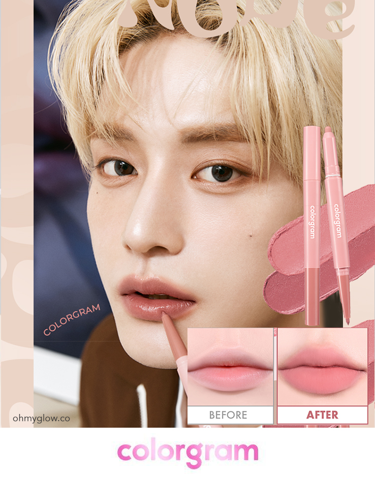 〔最新色！〕韓國Colorgram All-in-one Over Lip Maker 多用途立體唇型雙頭唇筆(#01-06) - 6色選擇