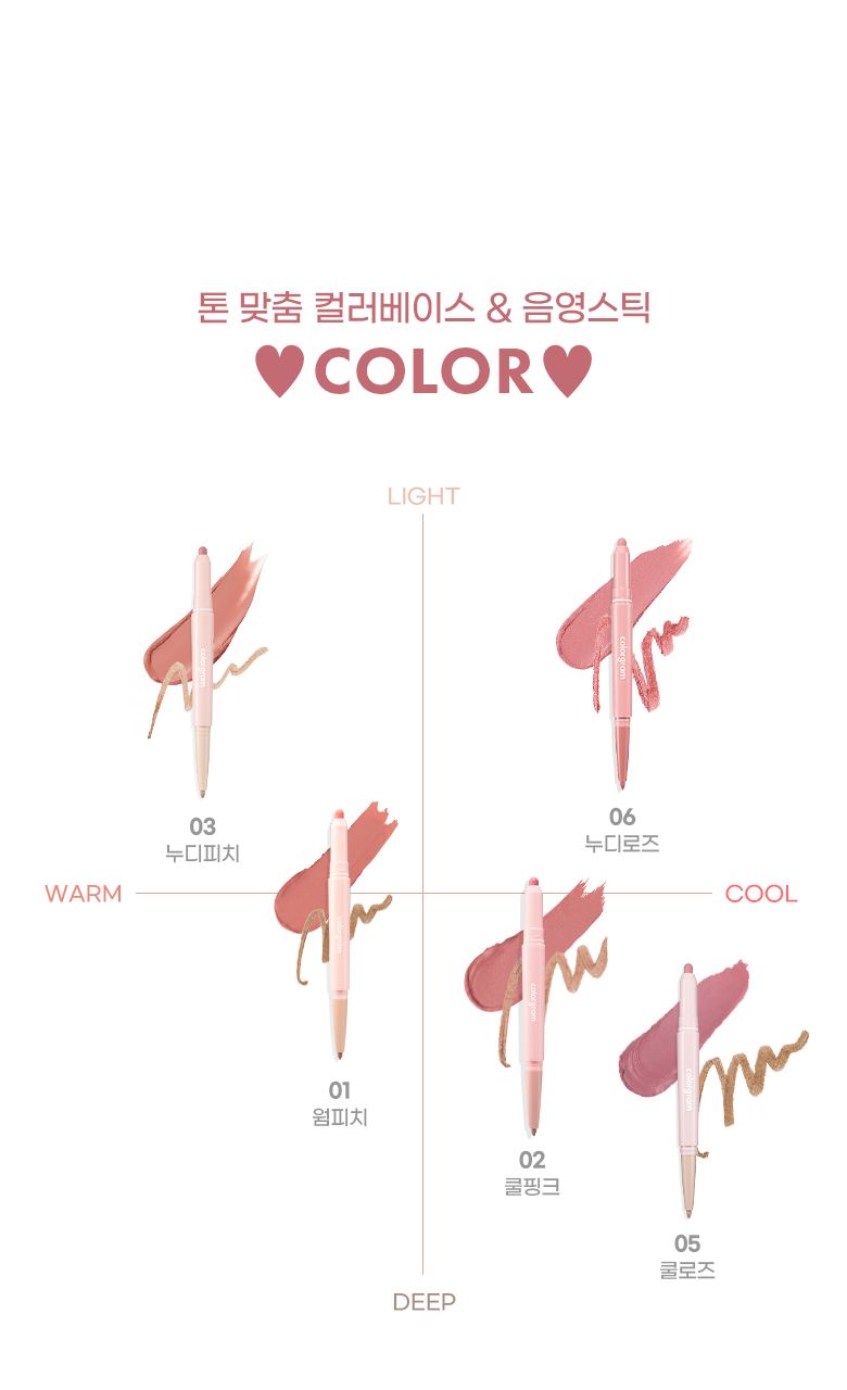 韓國〔最新色!〕Colorgram All-in-one Over Lip Maker 多用途立體唇型雙頭唇筆(#01-06) - 6色選擇