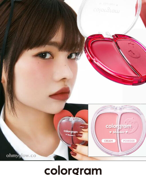 [新色Red Bomb系列] 胭脂膏X霧面胭脂粉～韓國 Colorgram Tintin Dory Duo Blusher 2色雙效胭脂盤(#01-05) - 5色選擇