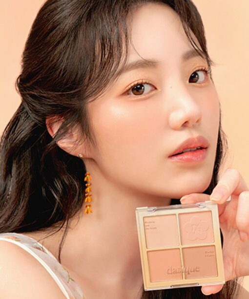 Golden Flower 系列🌼 韓國 Dasique Blending Mood Cheek 4色胭脂膏胭脂盤 - #12 Golden Flower