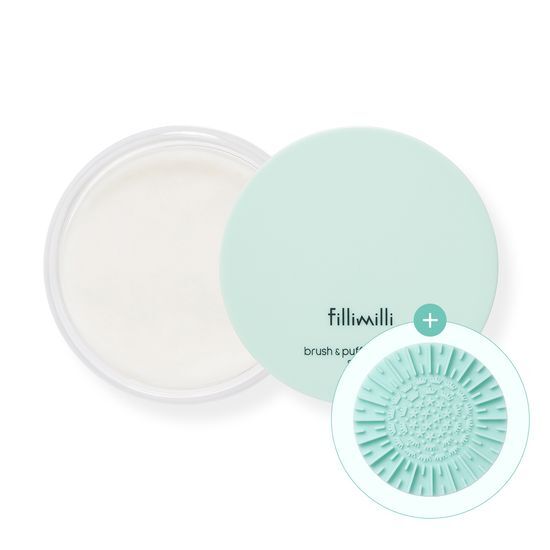 韓國 FilliMilli Brush & Puff Cleansing Soap (+Cleansing Pad) 美妝掃具粉撲專用清洗皂連收納盒＋洗掃板