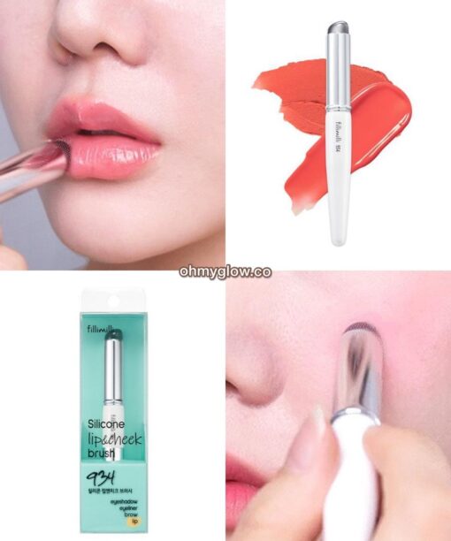 韓國 Fillimilli Silicon Lip And Cheek Brush 矽膠唇脥兩用掃連蓋 #934