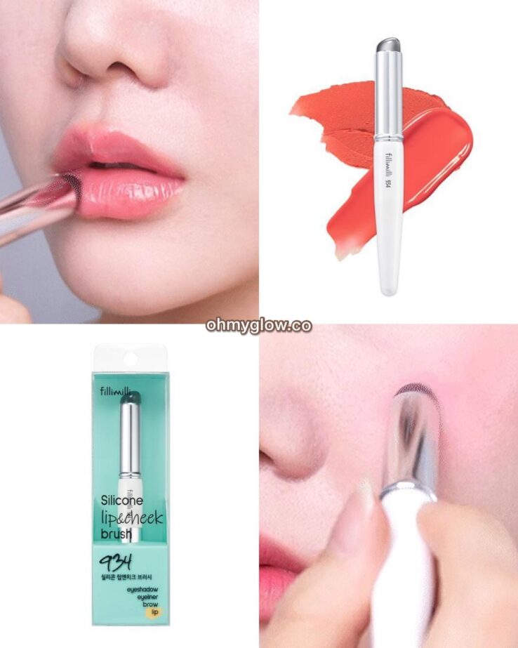 韓國 Fillimilli Silicon Lip And Cheek Brush 矽膠唇脥兩用掃連蓋 #934