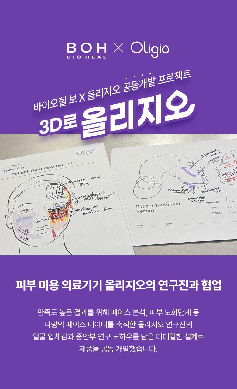 韓國黑科技 醫美級無痛緊緻提拉!BioHeal BOH x Oligio Probioderm 3D Lifting Voluming Patch 益生菌3D提拉抗老高彈性凝膠面頰面膜 4+1P - 5片裝