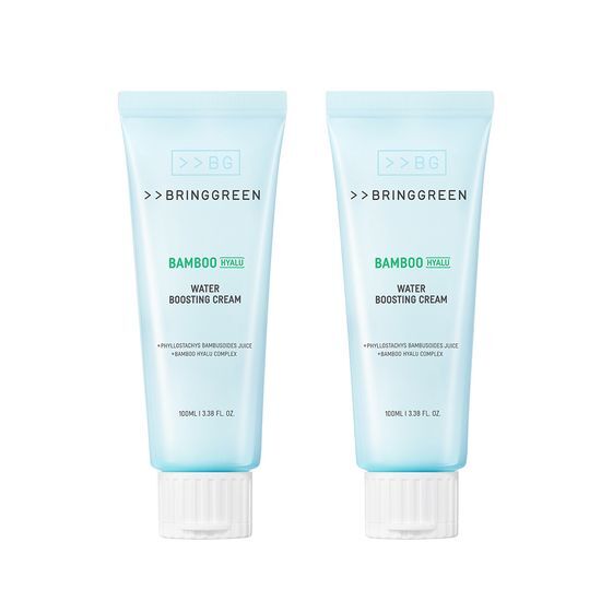 1＋1優惠套裝～韓國 Bring Green 24年新版 Bamboo Hyalu Hydrating Cream Set 高效透明質酸天然竹萃水凝保濕霜 – 100ml + 100ml