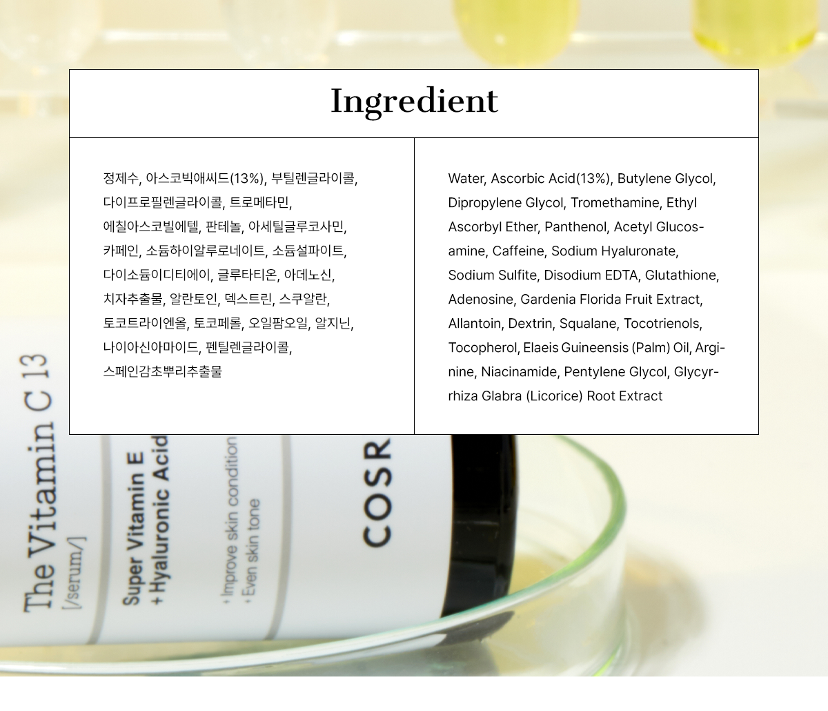 韓國 美白理肌~COSRX The Vitamin C13 Serum 13%純維C維E美白抗氧精華 - 20ml