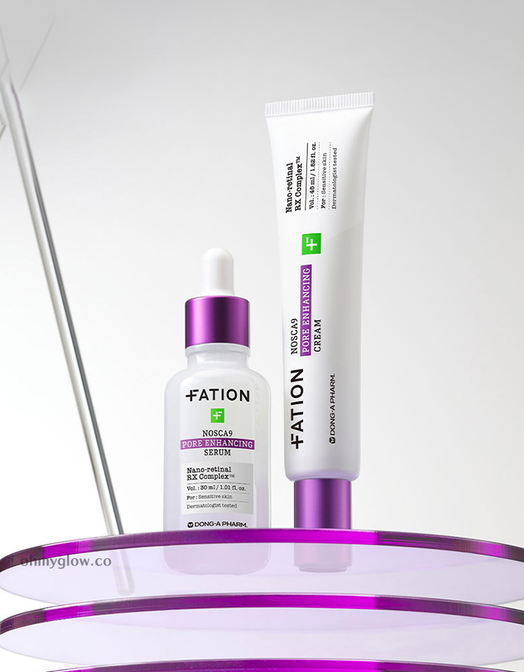 韓國 FATION Nosca9 Pore Enhancing (Serum + Cream) Set 💜專利納米A醛深層收毛孔精華+面霜優惠組合