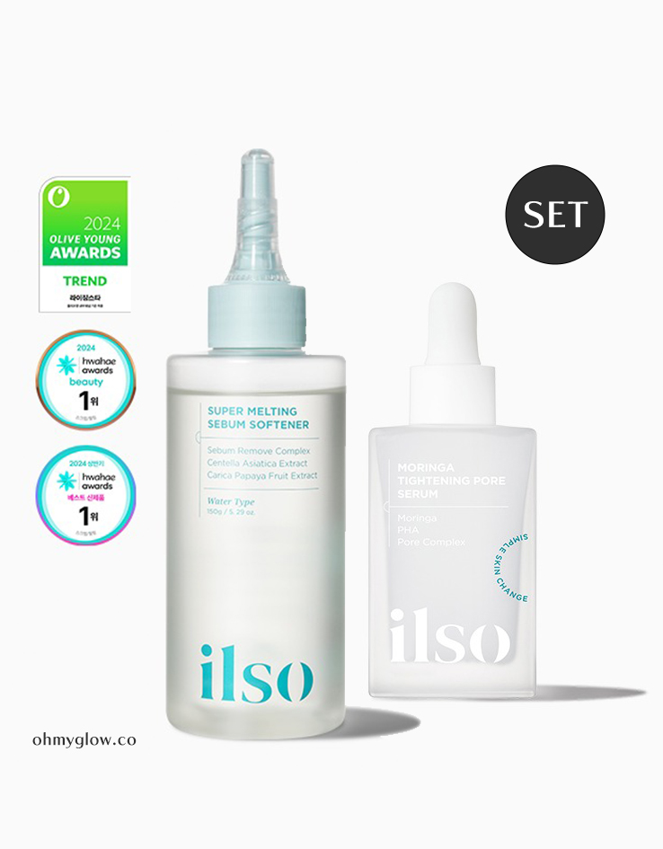 年度🏆組合! 韓國 ilso Super Melting Sebum Softener + serum 黑頭粉刺導出液 + 收毛孔精華 護理組合