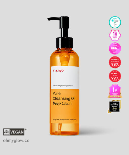 卸淨頑強彩妝✨～韓國manyo Pure Cleansing Oil Deep Clean 純淨卸妝深清潔面油- 200ml