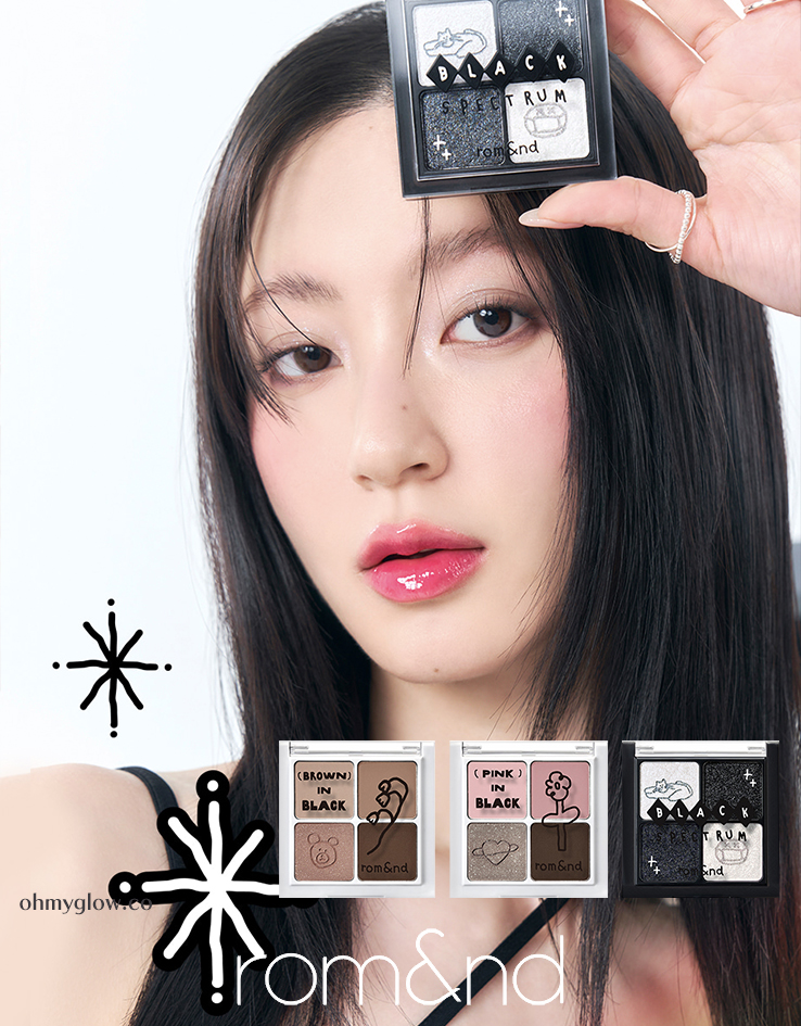 韓國 romand X INAPSQUARE 聯乘 #Black Spectrum系列 Better Than Eyes 四色眼影盤 (#B01-B03) - 3色選擇