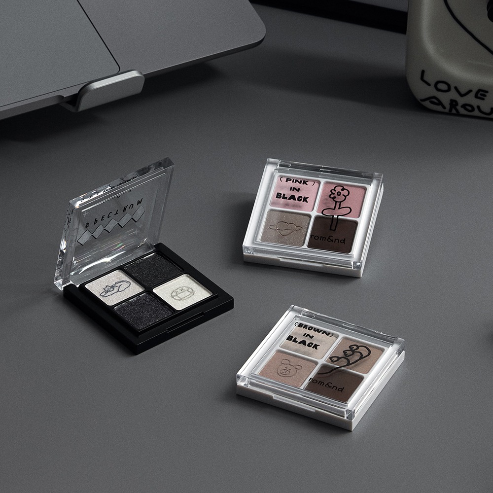 韓國 romand X INAPSQUARE 聯乘 #Black Spectrum系列 Better Than Eyes 四色眼影盤 (#B01-B03) - 3色選擇 韓國 romand X INAPSQUARE 聯乘 #Black Spectrum系列 Better Than Eyes 四色眼影盤 (#B01-B03) - 3色選擇
