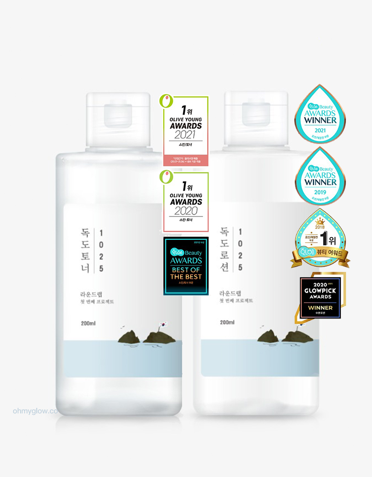 韓國 Round Lab 1025 Dokdo Toner + Lotion 獨島爽膚水200ml + 乳液200ml 優惠組合
